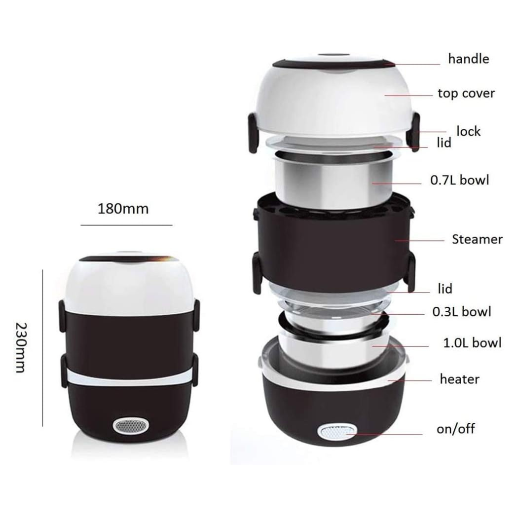 MealPro™ Electric Lunch Box with Mini Rice Cooker
