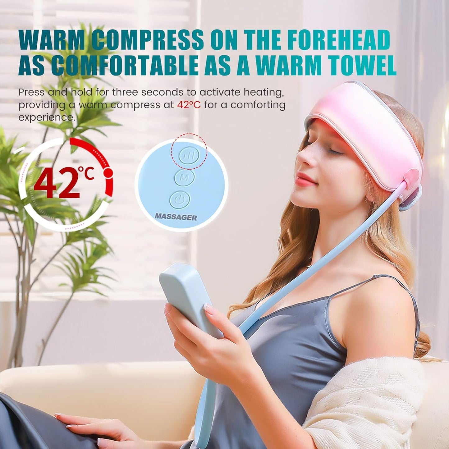 CalmiHead™ Electric Scalp Massager with Hot Compress
